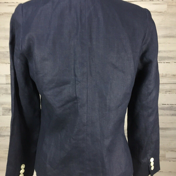 Ralph Lauren 8 Blazer Jacket Linen Button Riviera - Picture 5 of 6